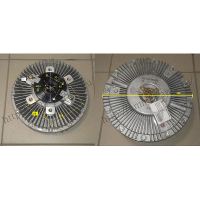 Муфта вентилятора радиатора (D6AV, D6AB, D8AB, D6AC) d=250*4*6 болт. (AGE)