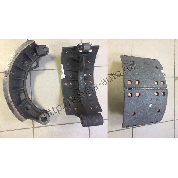 Колодка тормозная задняя (Higer) с роликом (D=40mm) и накладками