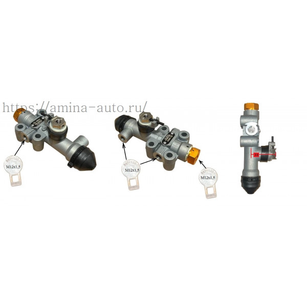 Кран уровня пола L6225 плоская тяга M12x1,5 (без тяги)