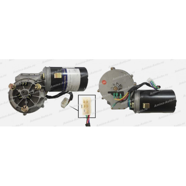 Мотор стеклоочистителя ZD2733 180W 24V Dвала=15мм  5 контактов *