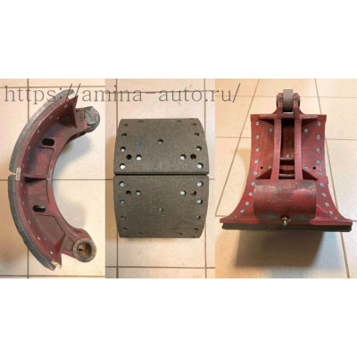Колодка тормозная задняя (Higer) с роликом (D=57mm) и накладками