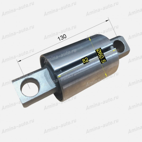 Сайлентблок полурессоры с пальцем D60,5*82 Lм/у отв.130 металл *