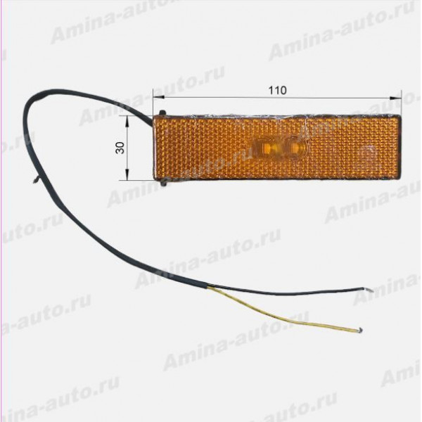 Фонарь габаритов в ручку багажного отсека (Golden Dragon, ZhongTong) 110*30 LED *