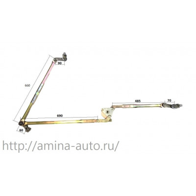 Механизм стеклоочистителя (трапеция) (Yutong) ZK6122H9 *