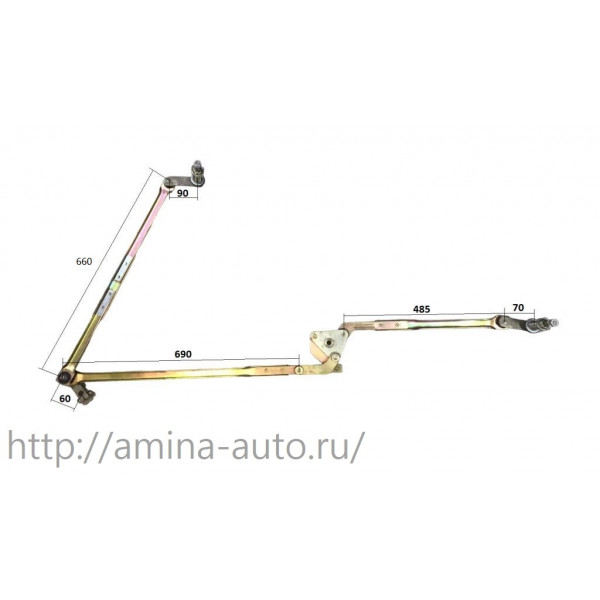 Механизм стеклоочистителя (трапеция) (Yutong) ZK6122H9 *