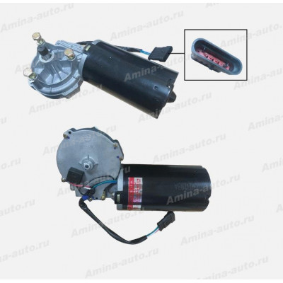 Мотор стеклоочистителя 180W 24V фишка 4 конт. в ряд (ZhongTong) *