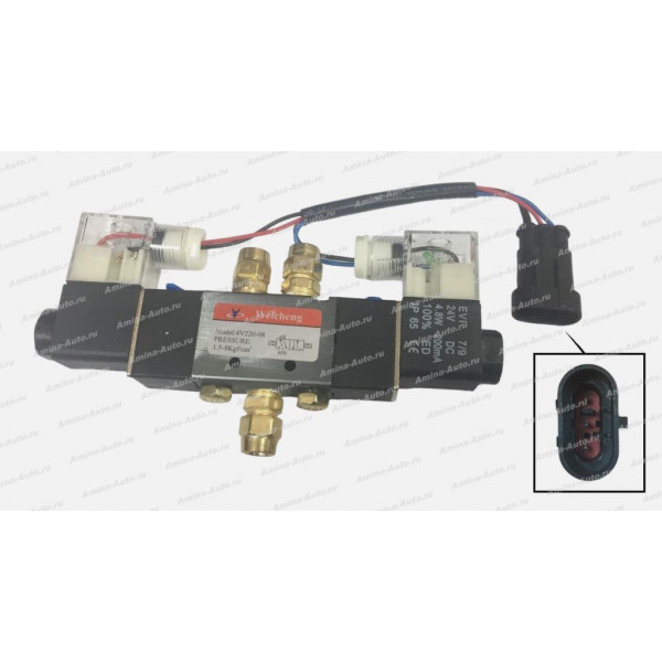 Клапан открытия-закрытия дверей (4V220-08 24 V 0,15--0,8 Mpa) одна фишка 3 конт. *