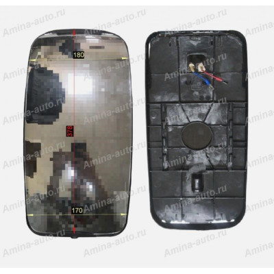Зеркальный элемент (Yutong) h=378 верх-180 низ-170 с подогревом *
