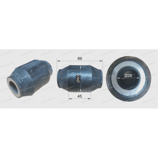 Сайлентблок полурессоры с отверстием 26*60 L=89 *