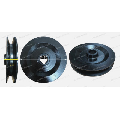 Шкив вентилятора радиатора (Higer) 1 ручей D=150 mm *