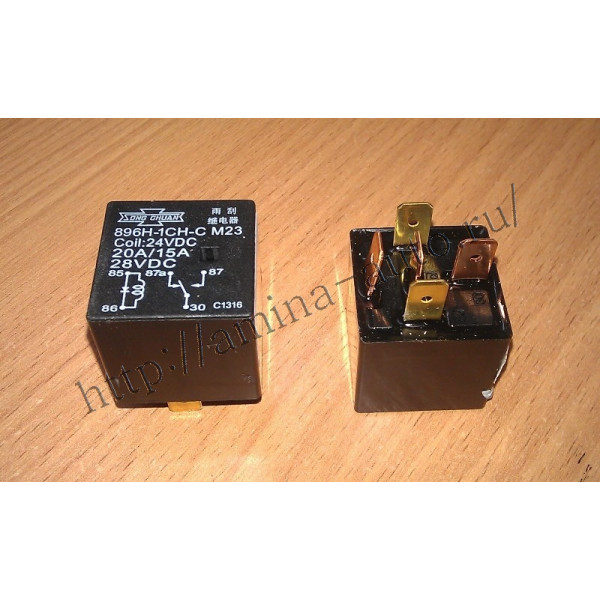 Реле 896H-1CH-C M23  24VDC 20/15A 28VDC  5-контактов *