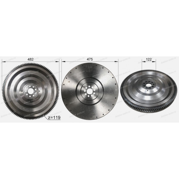 Маховик (YC6MK9375N-50) Z=119 9 отв. 14,5мм *