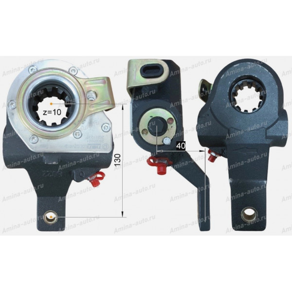 Трещотка тормозная передняя 10 шл. автомат LH L=130mm/40mm 8022 *