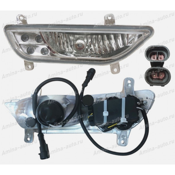 Фара противотуманная (ZhongTong, Golden Dragon) Halogen+LED RH 366x190R *