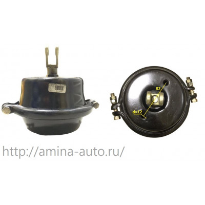 Камера тормозная передняя RH короткий шток, 2 отв. M12x1,5 Lм/отв.=82, Т20