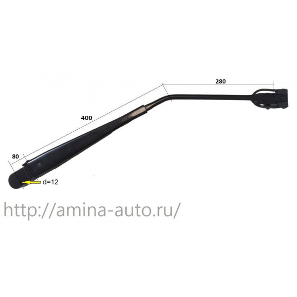 Поводок стеклоочистителя (Yutong) RH 80/400/280 d=12