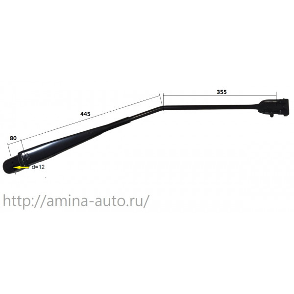 Поводок стеклоочистителя (King Long) RH 80/445/355 d=12