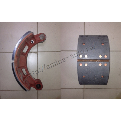 Колодка тормозная задняя (Higer) с роликом (D=57mm) и накладками