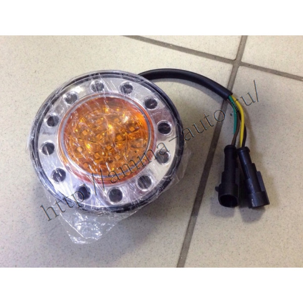 Фонарь поворотов задний (Higer) D=100 h=41 LED желтый/желтый
