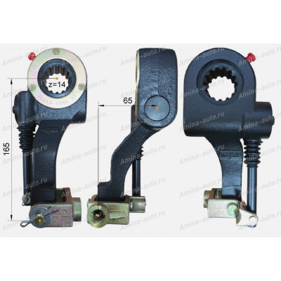 Трещотка тормозная передняя 10 шл. L=165mm/65mm LH *
