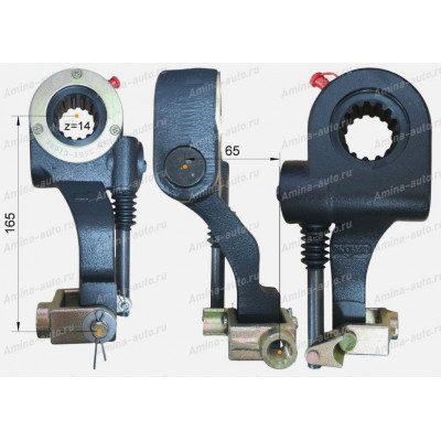 Трещотка тормозная передняя 10 шл. L=165mm/65mm RH *